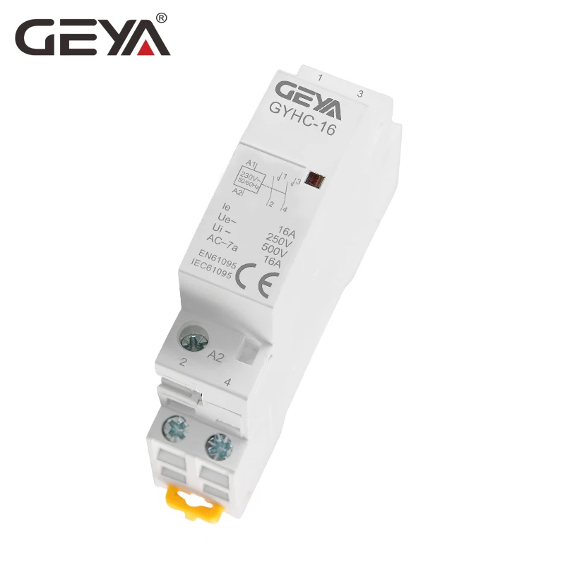GEYA 2P 16A 1NO1NC 2NO & 2NC бытовой модульный контактор переменного тока 220 В 230