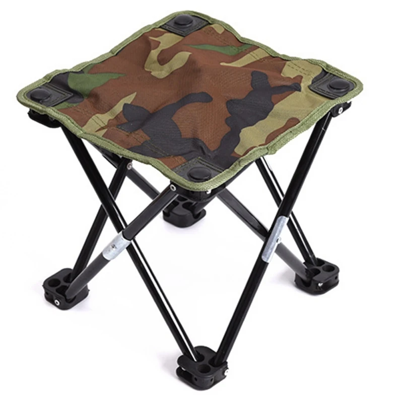 Hot Portable Camping Hiking Beach Fishing Chair Camouflage Folding Stool Lightweight Recreational Fishing Gear