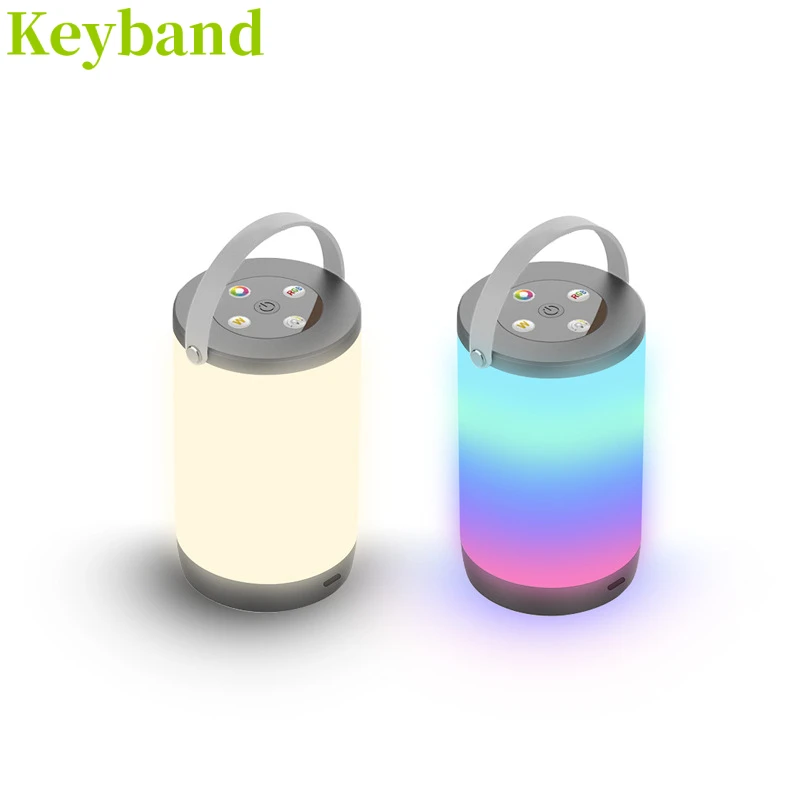 

Dimmable RGB Desktop Atmosphere Light Colorful LED Portable Night Light Wireless Touch Control USB Rechargeable DC 5V