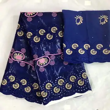 

WX!african bazin riche fabric purple brode 2019 riche new arrival 5+2 yards cotton fabric+2yards lace ! J102953