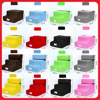 

Pet Dog Stairs 3 Steps Ladder Small Dogs Cats Pet Ramp Ladder Anti-slip Removable Dogs House Bed Stairs Pet Supplies Blanket