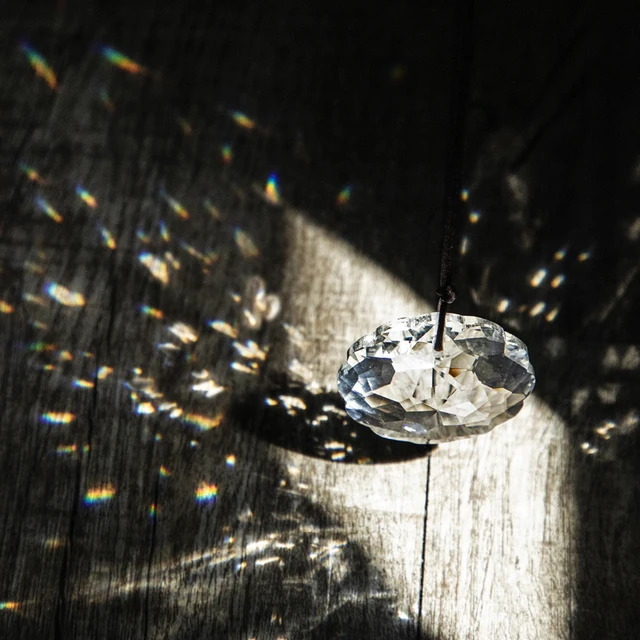 H&D 45 Mm Crystal Mandala Prism Suncatcher Ablakokhoz, Kültéri Beltéri Függő Dísz, Szivárványkészítő Ajándék Anyának, Nagymamának, Barátoknak - Image 2