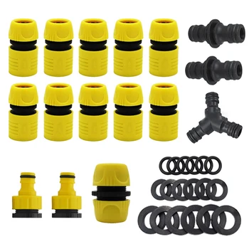 

Plastic 1/2 Inch Garden Hose Tap Connector Kit For Join Garden Water Pipe Tube Water Stop Gaskets Nipple Sealing Rings