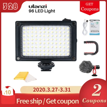 

Ulanzi Mini LED Photo Lighting Video Light on Camera Hotshoe Dimmable LED Lamp for Sony Nikon Canon DSLR Youtube Vlogger Gimbal