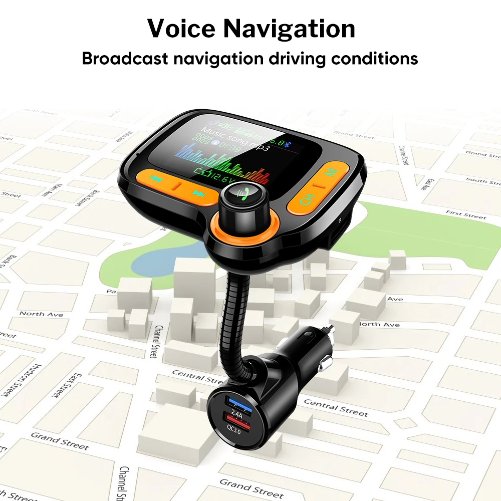 Car Bluetooth FM Transmitter Multifunction car Mp3 Player7
