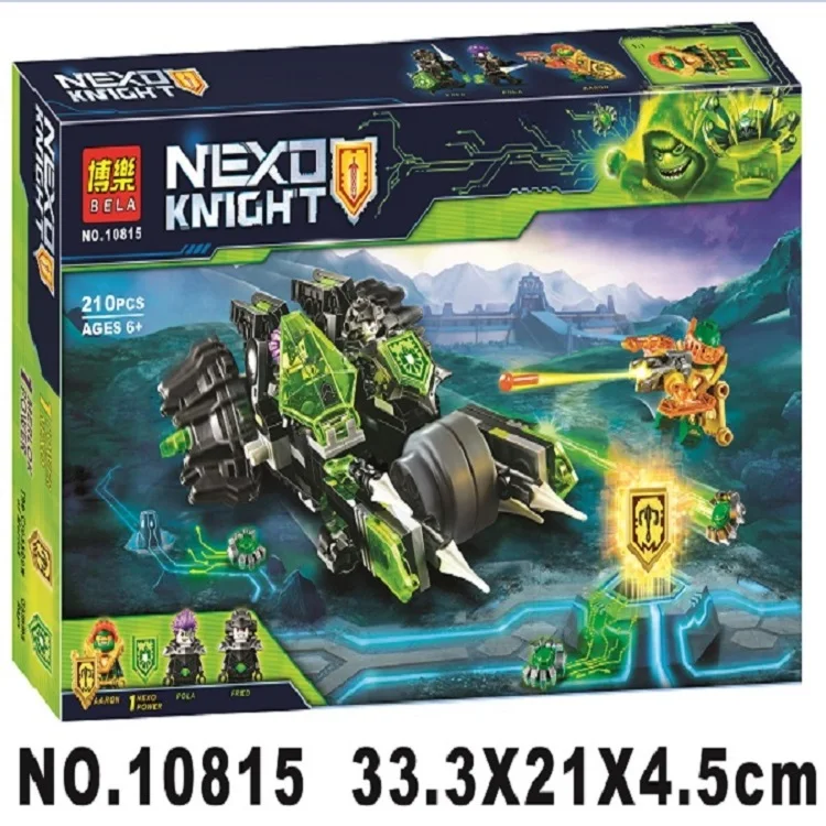10815 nexo Knight серия 72002 twinector Aaron Fred and Pola строительные блоки 210 шт Кирпичи Игрушки| |