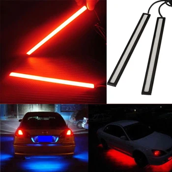 

2x 12v Led Strip Daytime Running Lights Fog Cob Car Lamp White Day Driving Dropshiping Hot Sale