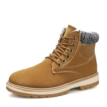 Новинка; модные мужские ботинки; теплые плюшевые зимние ботинки; мужские мотоциклетные ботильоны; уличная зимняя удобная мужская обувь