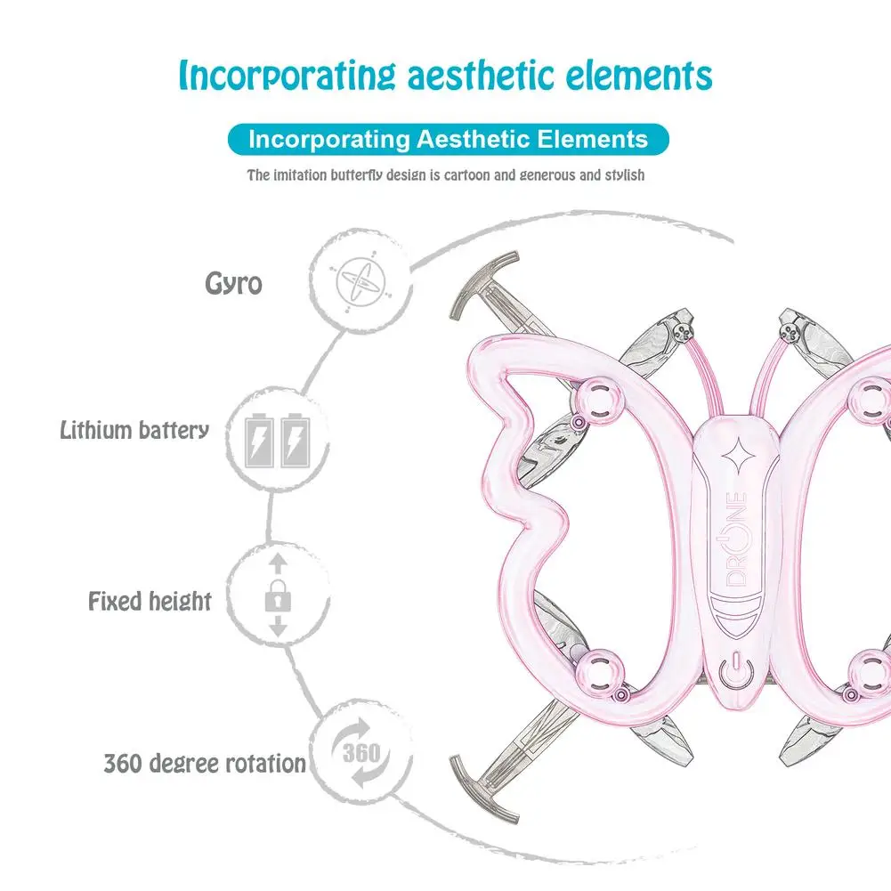 Бабочка Квадрокоптер часы управления Дрон Интеллектуальный жеста RC Самолет Quad Axis детские игрушки НЛО Квадрокоптер с камерой