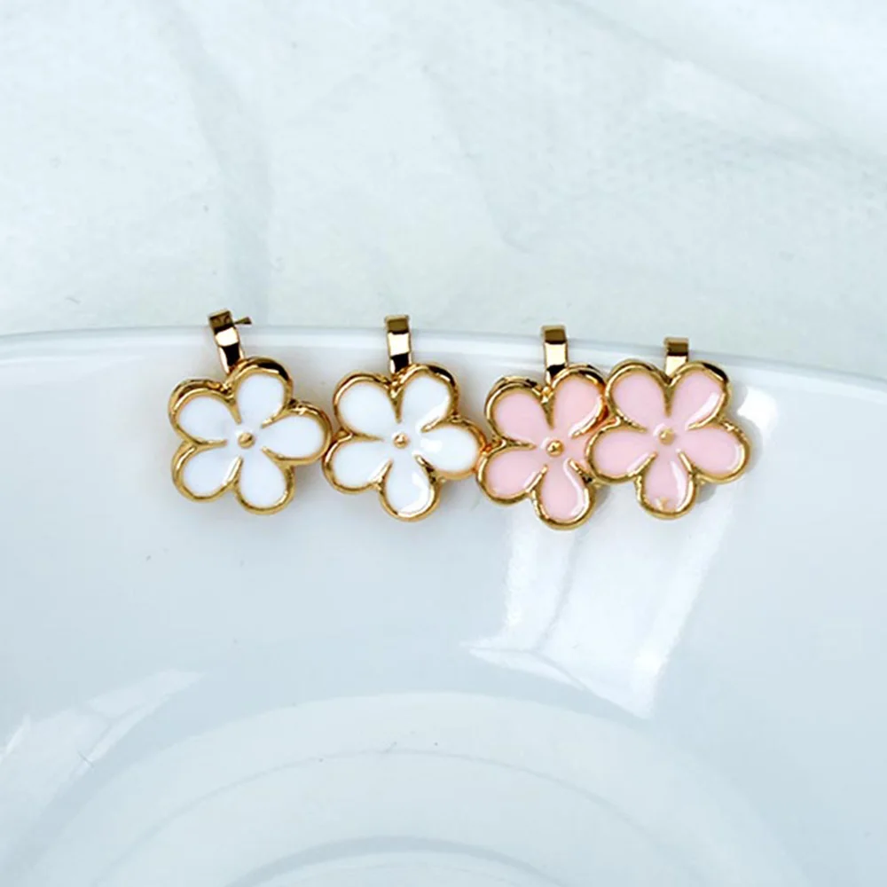Ear Clip Earrings Clip Earrings Women Jewelry Gold Color Enamel Flower Clip Earrings Without Piercing