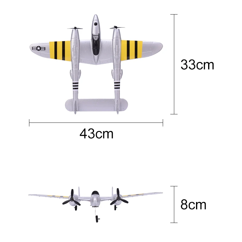 FX-816 P38 самолет 2,4 ГГц 2CH RC моделирование модель аэроплана самолет с фиксированным крылом полета Игрушки для мальчиков