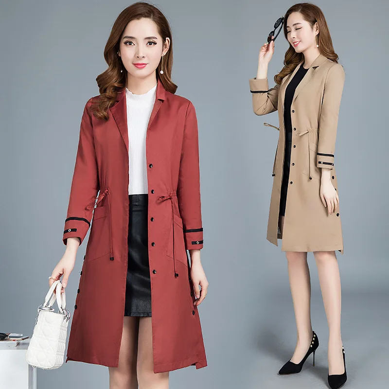 

Trench Coat For Womens Plus Size Fashions Korean Style Clothes Outwear Women Coat Abrigo Mujer Sobretudo Feminino KJ124