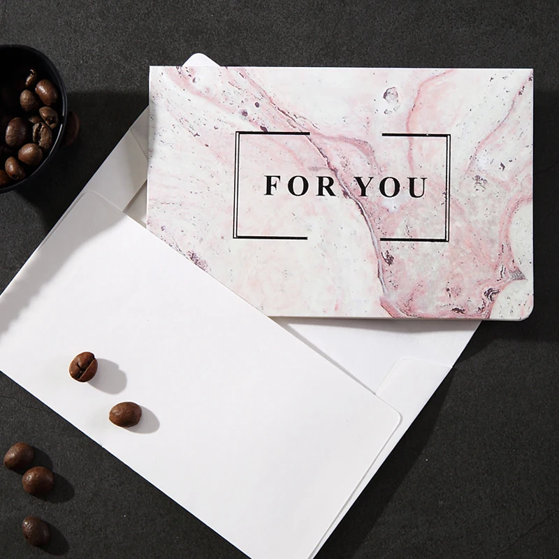  1pcs Birthday Marble Grain Invitations Postcards Festival Greeting Card For Wedding Party - 4.00045E+12