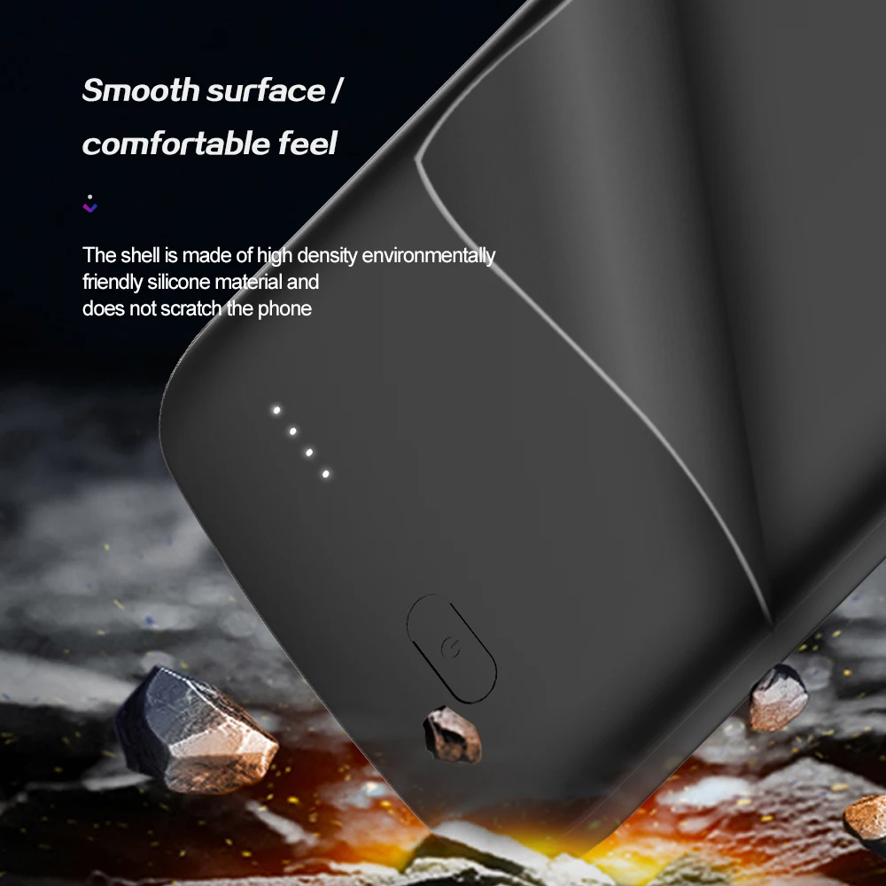 Soft Battery Case For iPhone 11 Pro Max Power Bank Power Case Charger Powerbank Case For iPhone X XS XR 6 6S 7 8 Plus 5 5S SE