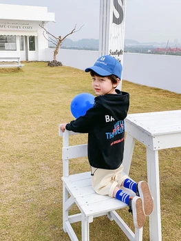 

Baby Hooded Sweater Children Korean Version of the New Boys 2020 Spring and Autumn Tide Top Boy Western Style Spring