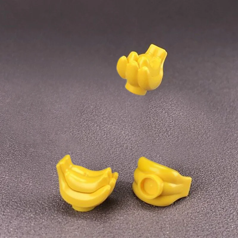 10pcsset Yellow Bananas Food Fruits Parts Bricks Building Blocks MOC City Foods Series Accessories Kits Model DIY Kids Toys (4)