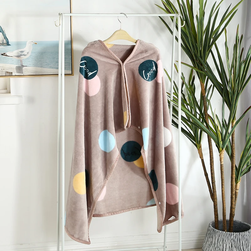 Новое модное одеяло-шаль мягкое комфортное бархатное многофункциональное