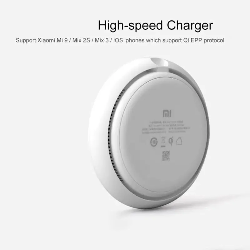 Беспроводное зарядное устройство Xiaomi Qi 20 Вт Макс 15 в умный адаптер быстрой зарядки бесшумный вентилятор для Xiaomi Mi9 MiX 2S 3 несколько безопасный
