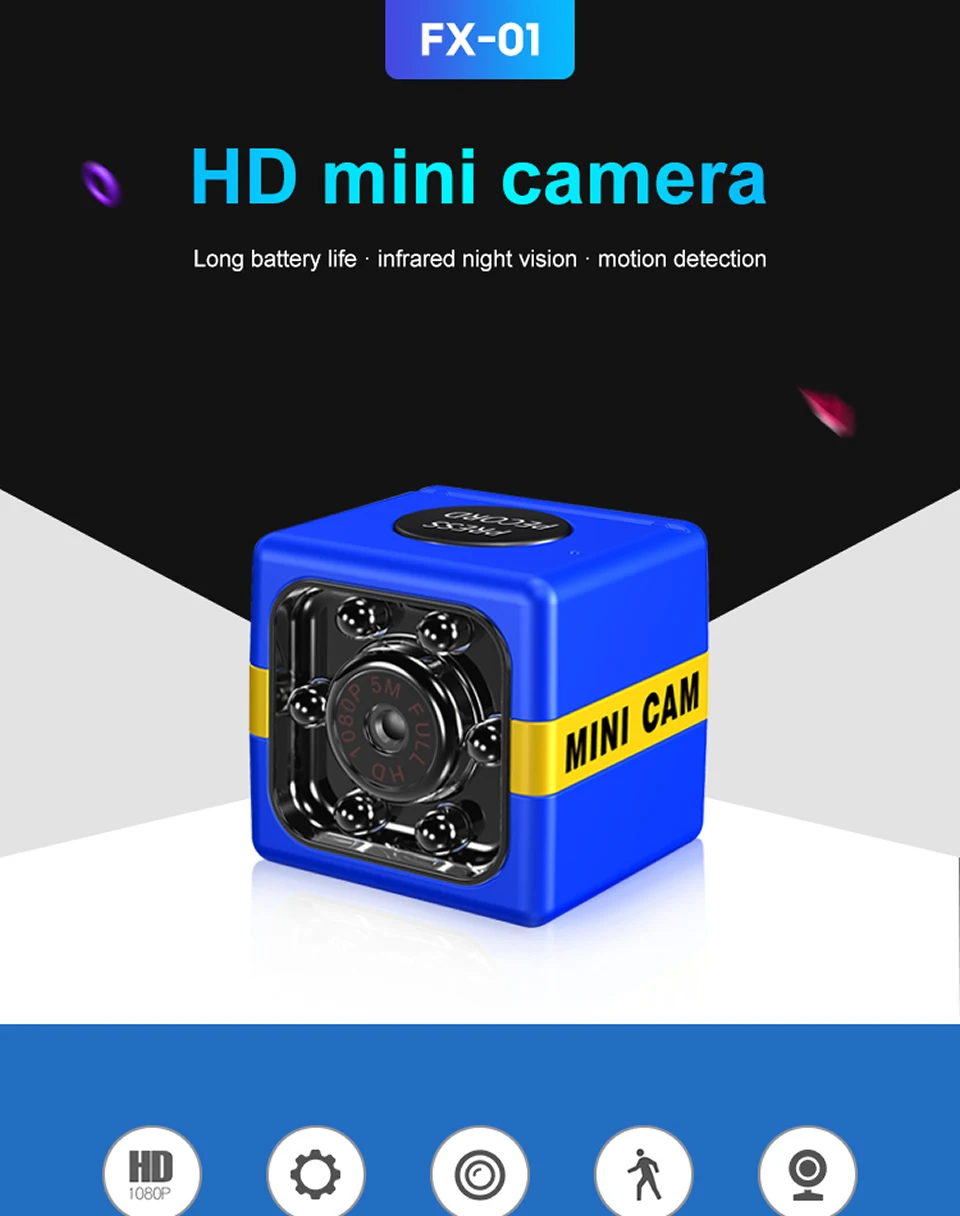 Новинка 1080P HD мини-камера с автоматическим инфракрасным ночным видением и функцией обнаружения движения, микро-камера DVR, видеомагнитофон, камера Espia, поддержка скрытой карты TF