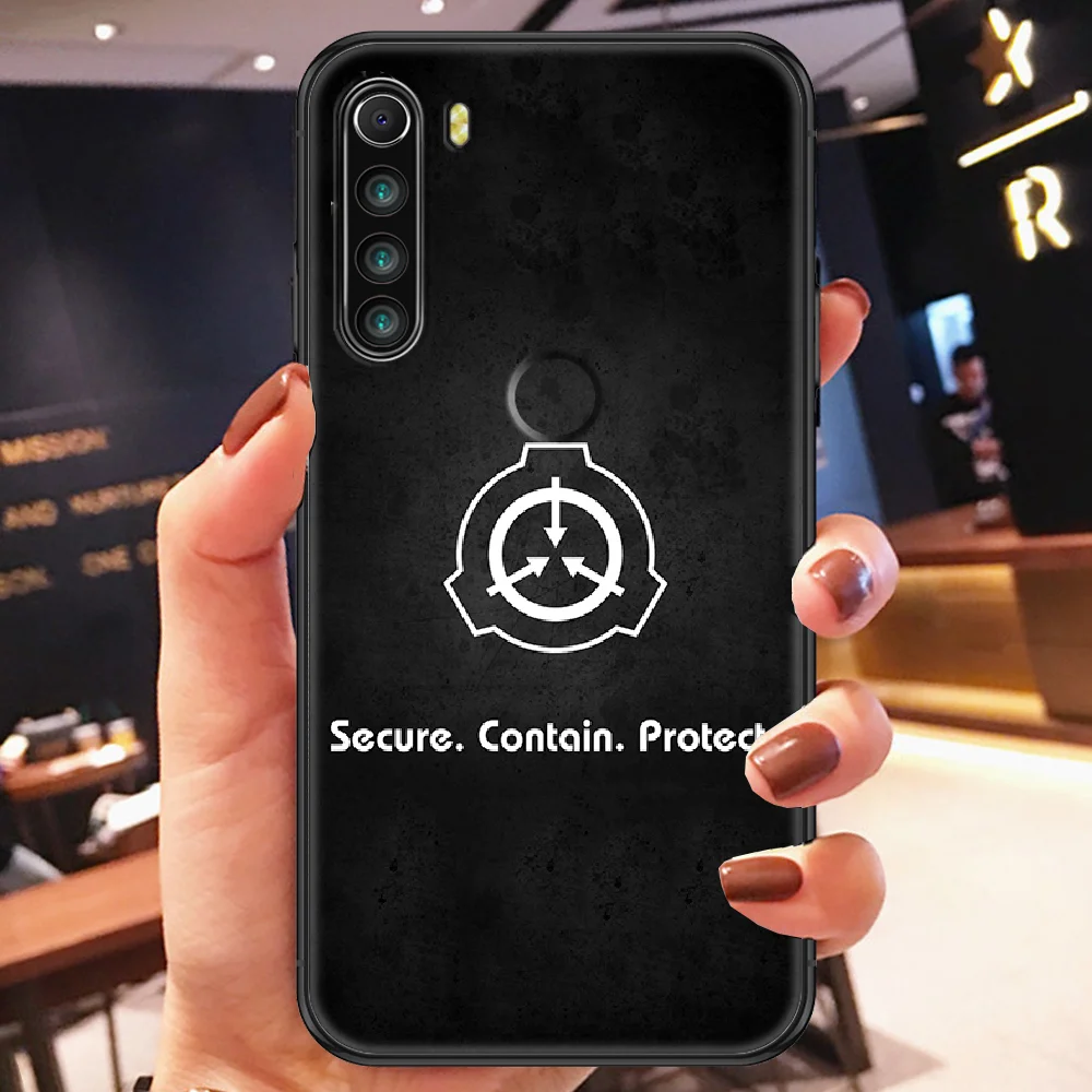 xiaomi leather case chain Scp Special Containment Phone case For Xiaomi Redmi Note 7 7A 8 8T 9 9A 9S K30 Pro Ultra black trend waterproof 3D Etui pretty xiaomi leather case hard Cases For Xiaomi