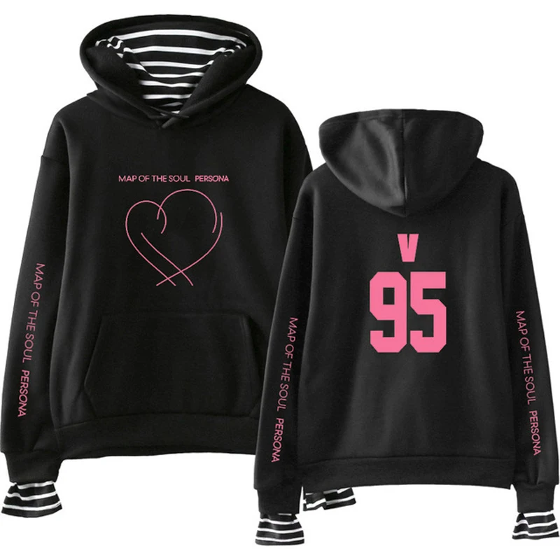 JIMIN sudaderas J HOPE KOOK SUGA de piezas para mujer/MenKpop, ropa de calle de hip con estampado de Soul Map Person Bangtan|Sudaderas capucha y sudaderas| - AliExpress