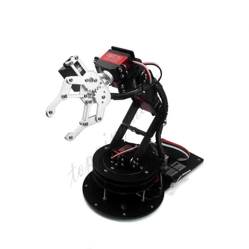 6Dof Braccio Meccanico Robot Morsetto Artiglio Kit Di Montaggio Argento W/Ruota Base F/ Diy Istruzione Arduino Servo Ldx-335Mg 32Ch Ps2