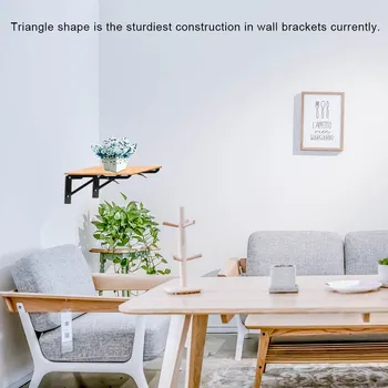 

2PCS Folding Triangle Bracket Stainless Steel Shelf Support Adjustable Shelf Holder Wall Mounted Bench Table Shelf Hardware