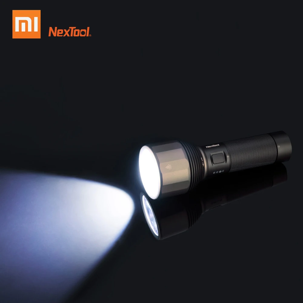 

XIAOMI Youpin NexTool Rechargeable Flashlight 2000lm 380m 5 Modes IPX7 Waterproof LED light Type-C Seaching Torch for Camping