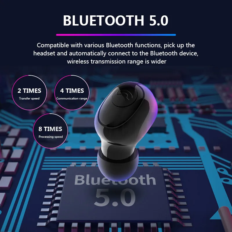 Высокое качество, Bluetooth гарнитура, мини TWS, беспроводные наушники, HD стерео гарнитура, 5,0, Bluetooth гарнитура