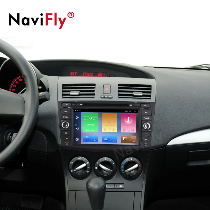 Clearance 2Din Android 9.0  Car Multimedia Radio Player For Mazda 3 BK 2004-2009 Autoradio GPS Navigation DVD player view camera DVR RDS 5