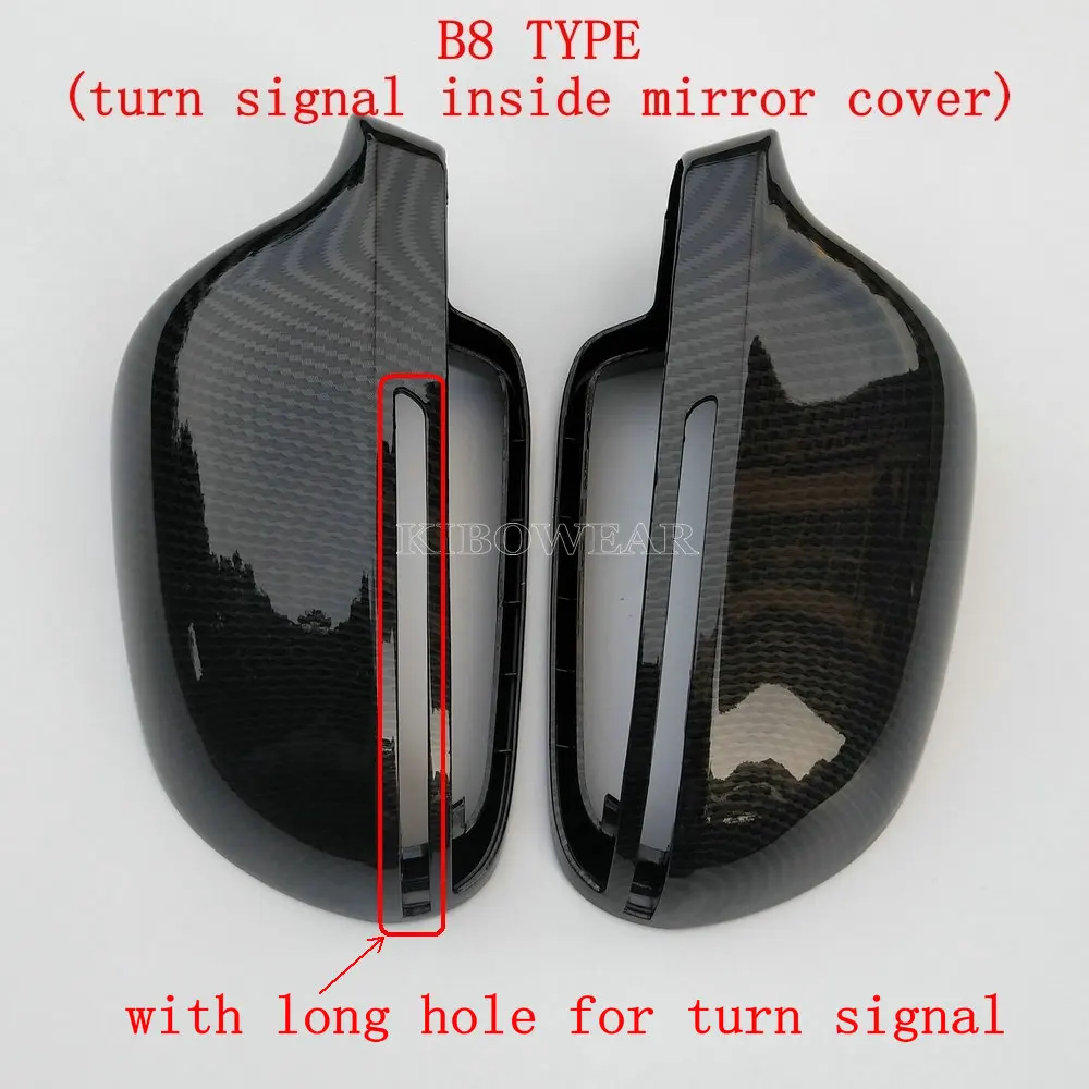 in mirror cover Боковое зеркало заднего вида Кепки для Audi A6 C6 4F A4 A5 B8 8K Q3(карбон) SQ3 A8 D3 S4 S5 S6 S8 2008 2009 2012 - Цвет: in mirror cover