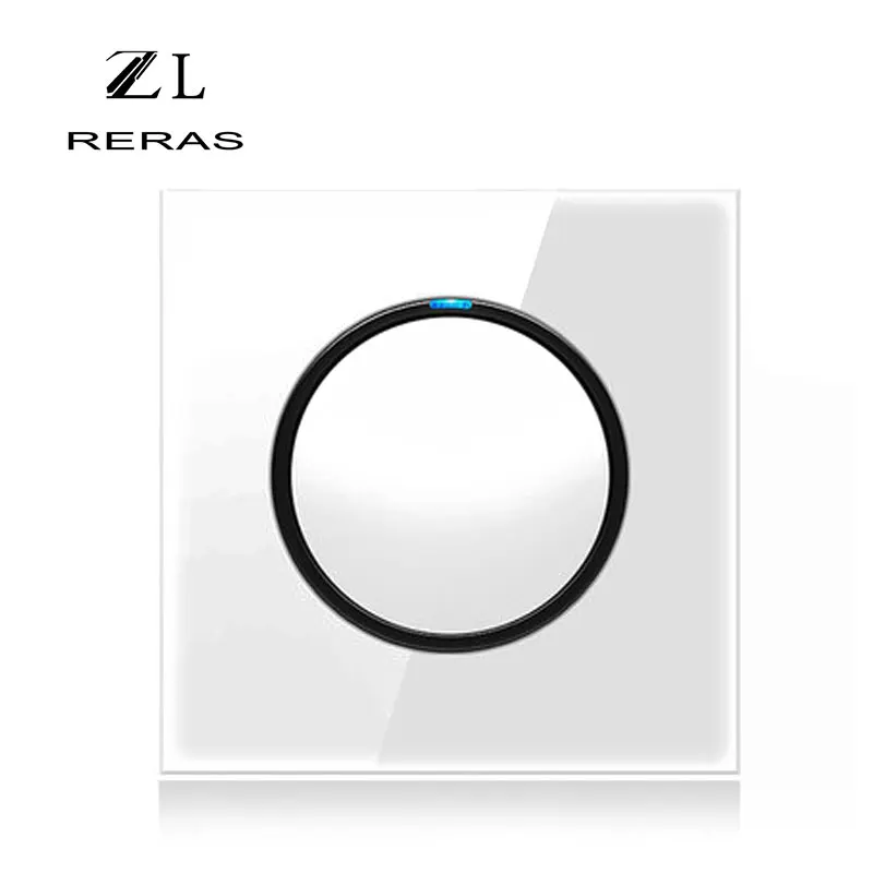 

Push Button Wall Switch Standard LED Light withe Switch Luxury Crystal Glass Panel Switch Interruptor