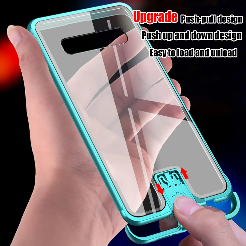 Полное покрытие металлический без оправы чехол для телефона для samsung Note 10 Pro 8 9 одиночное закаленное стекло задняя крышка для S8 S9 S10 Plus S7 Edge чехол
