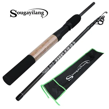 

Sougayilang 2 Section Telescopic 2.1M Carbon Fiber Spinning Fishing Rod Ultralight Fishing Rod Travel Rod Fishing Tackle Pesca