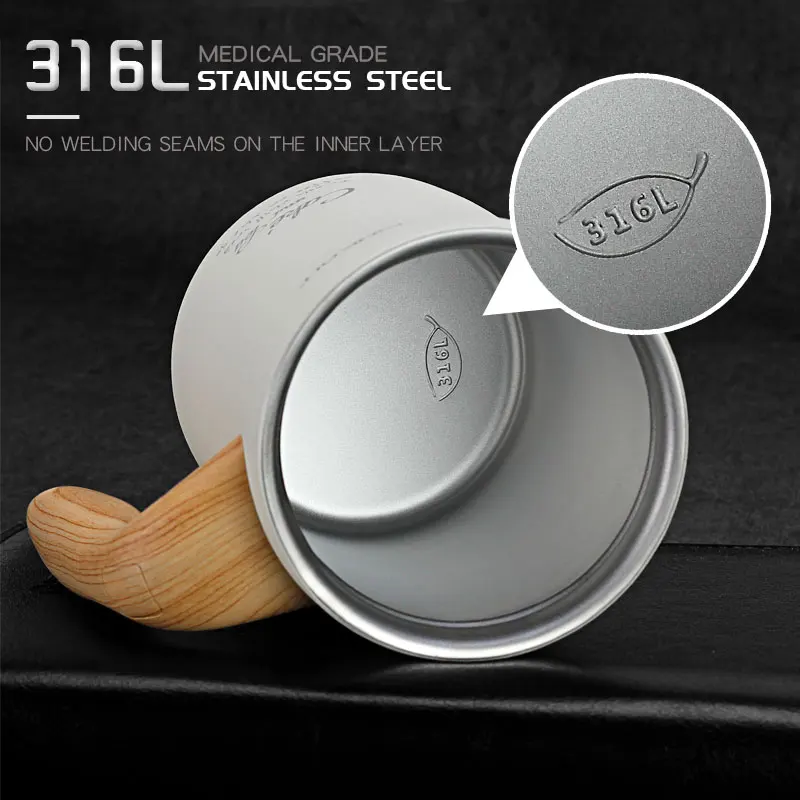 Новое поступление вакуумная кофейная чашка Pinkah 470 мл с ручкой кружка изоляцией