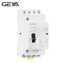 GEYA ручной контактор 4P 16A 20A 25A 4NO или 2NO2NC 220 V/230 V 50/60HZ Din rail бытовой AC Контактор В соответствии с стандартом