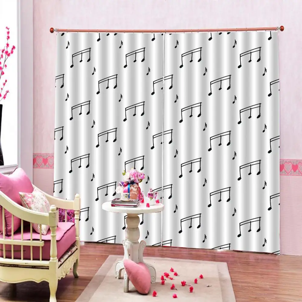 Music character Design Custom Shower Curtain Bathroom Living room blackout curtain | Дом и сад