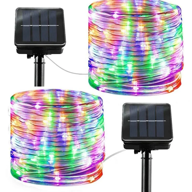 

Light-String LED Solar Copper Pipe Night Light Rainbow Tube Outdoor Lampara Waterproof Garden Christmas Decoration Lamp Festival