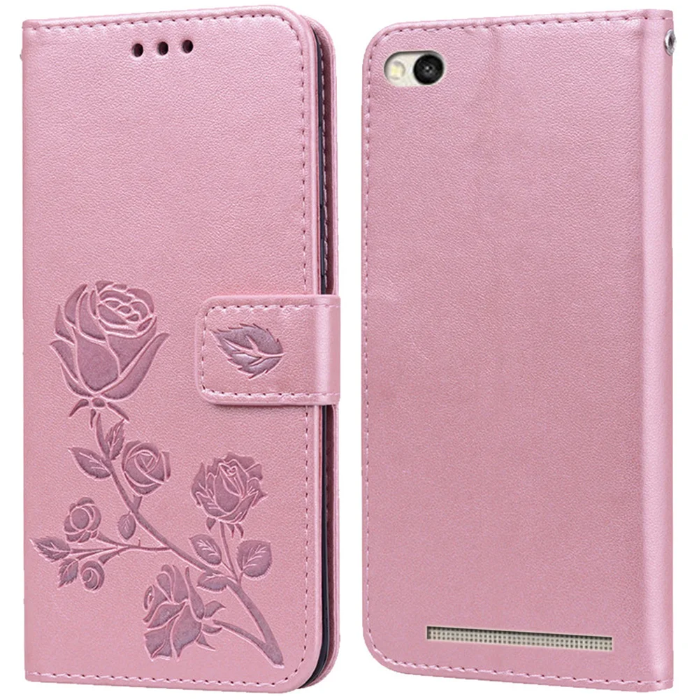 Luxury Leather Flip Book style Case for Xiaomi Redmi 4A Rose Flower Wallet Stand Card Holder Phone Bag coque | Мобильные телефоны и