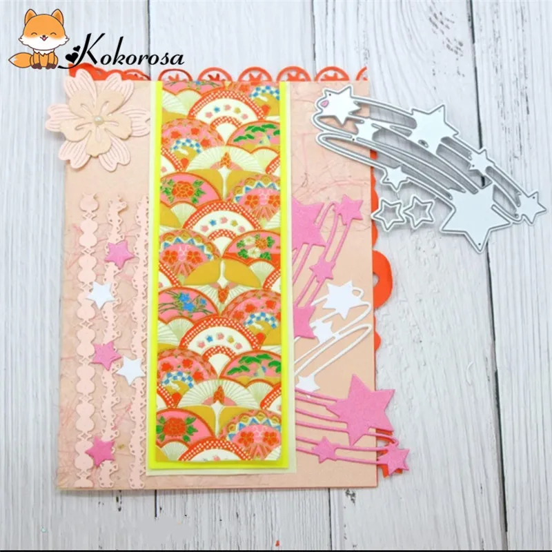 

Kokorosa Cutting Dies Metal Die Cut Bowknot Tree Frame Moon Star Die Scrapbooking Card Making Album Embossing Stencil Decor Dies