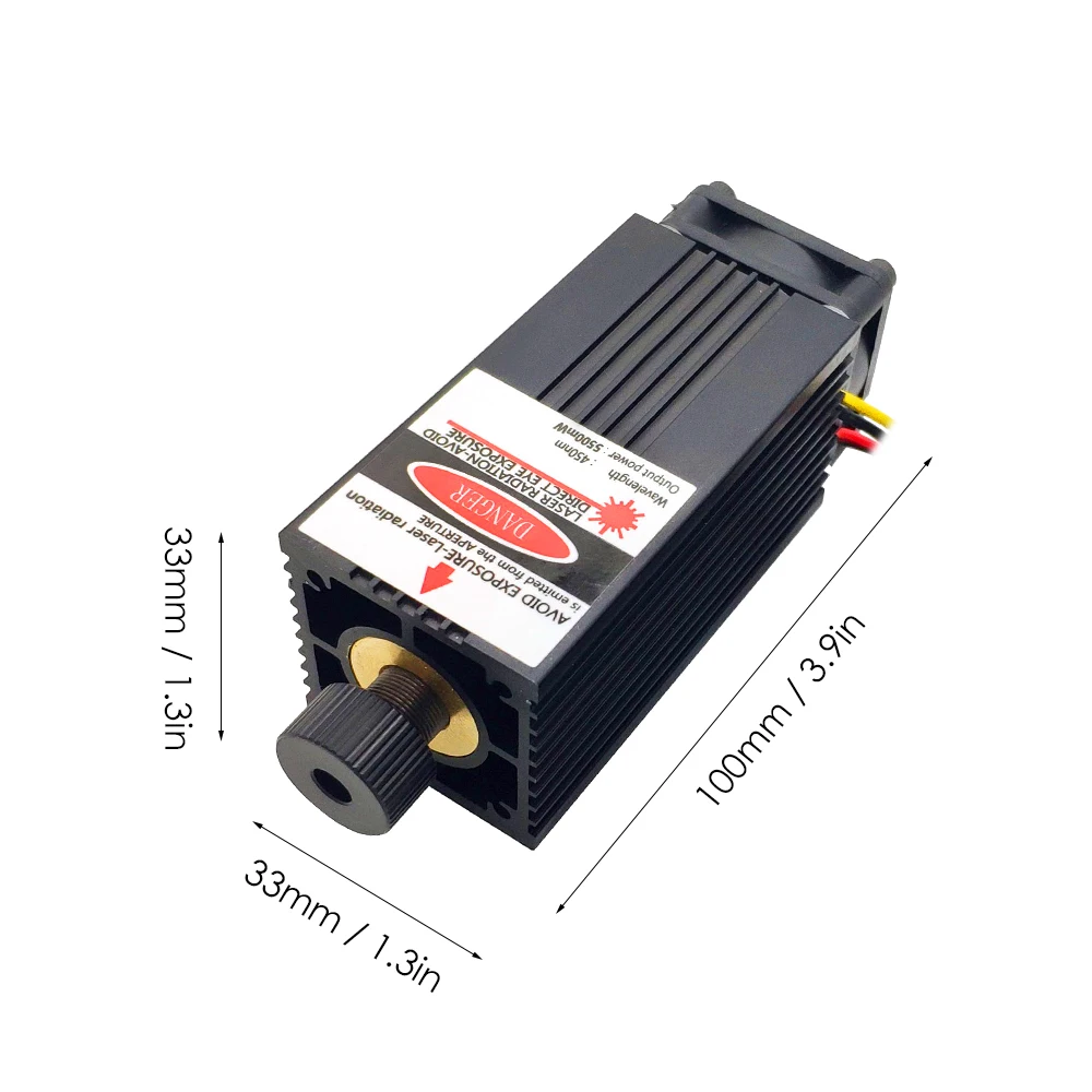 

Hot New 500mw / 2500mw / 5500mw Blue-violet Light Laser Head for DIY Carving Engraving Machine Engraver Accessory