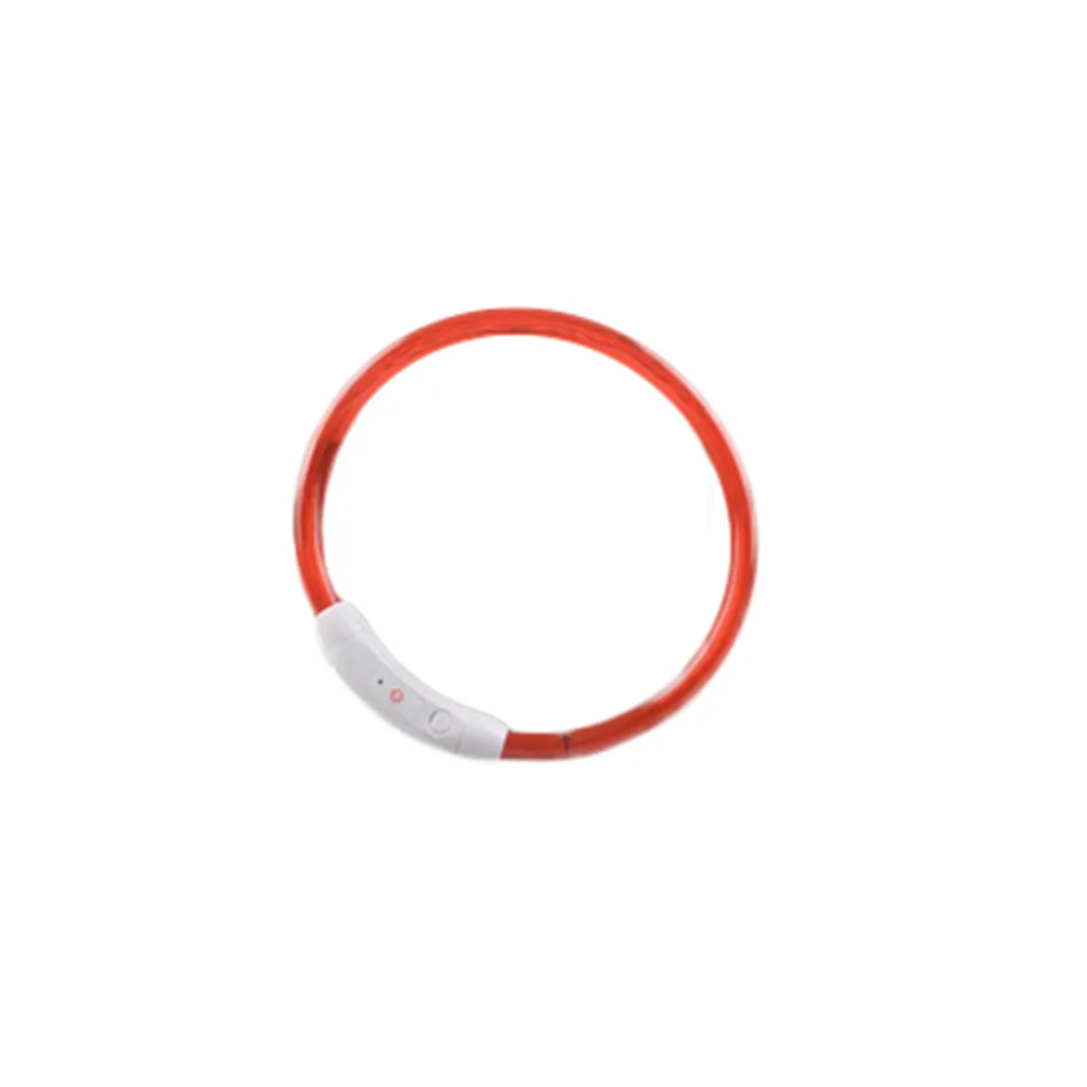 Red Usb зарядка ошейник для собак перезаряжаемый светодиодный светящийся ночной ошейник для собак светящийся безопасный ошейник для щенков и кошек с батареей# LC - Цвет: Red