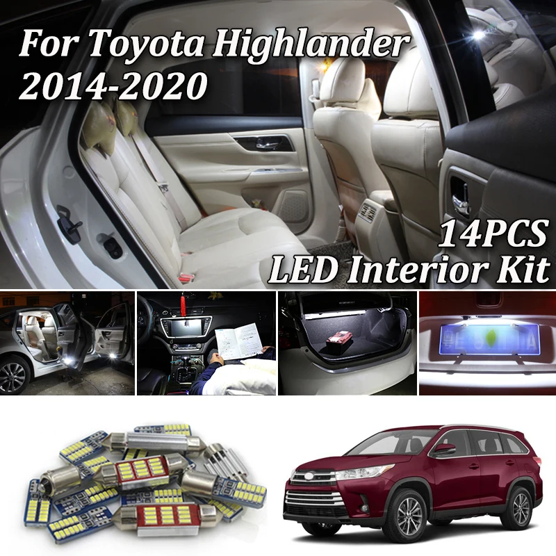 White LED Lights Interior Package Kit for Mazda 3 2014 & up 6 Pcs