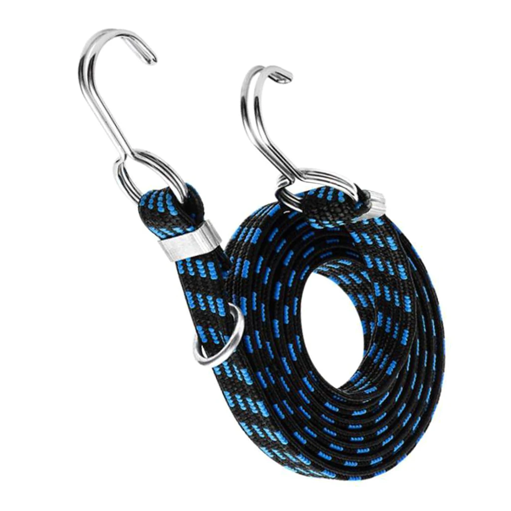 3M Blue Аксессуары для велосипеда, прочный велосипедный крюк, банджи, эластичный шнур, багажный ремень, веревка, эластичный шнур, ремень, галстук, фиксированный бандаж, крюк - Цвет: 3M Blue