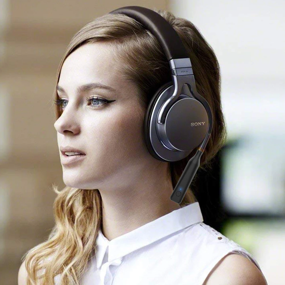 Bluetooth 5 0 Handsfree Wireless Music Adapter Stereo Audio Receiver For Sony MDR 10R On Over Ear Wired Headphones