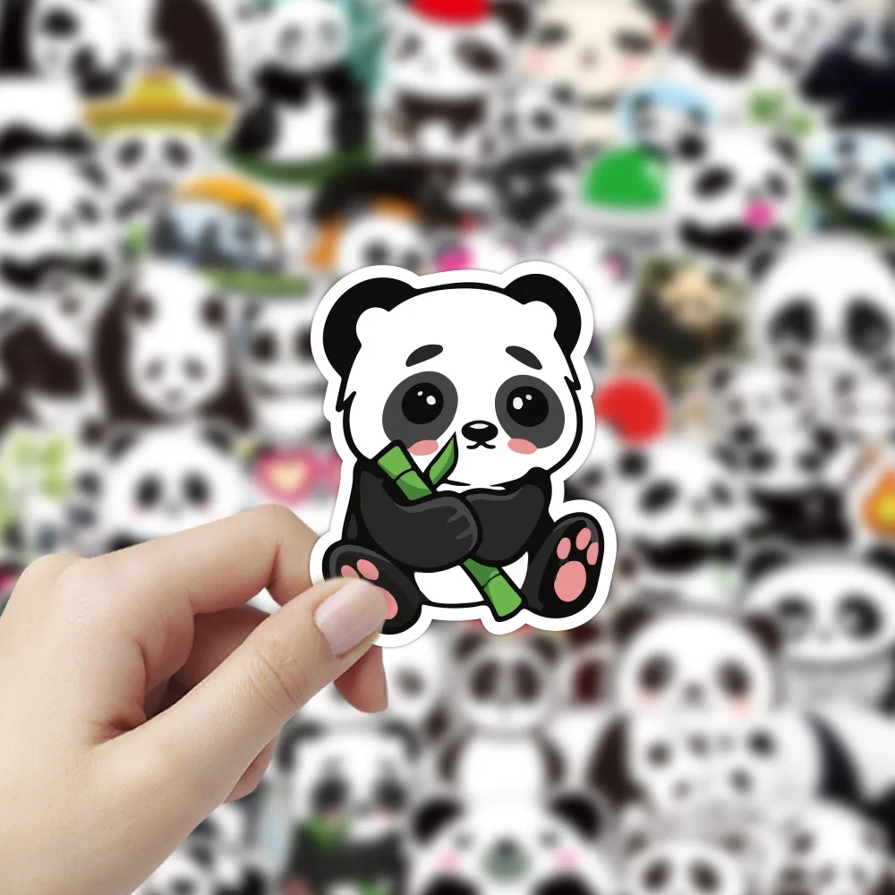 Pegatinas de Panda pequeño, 10/50 Uds., grafiti clásico para maletas, portátil, patinete, juguete de dibujos animados, equipaje, calcomanías de Panda