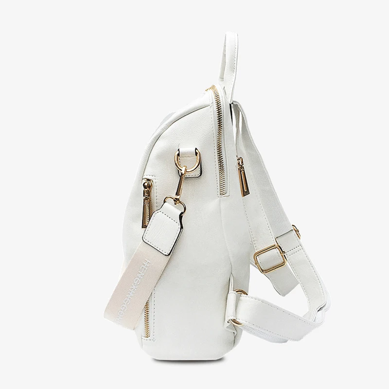 2021 White Backpack for Women Duel-use Multifunctional Bolsa Feminina Waterproof Anti Theft Luxury Mini Mochila Para Hombre