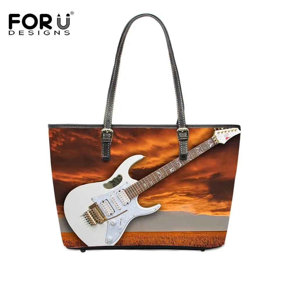 HME1368DP FORUDESIGNS женская сумка большой емкости с принтом гитары и музыки, женские роскошные сумки через плечо, Женская Повседневная вместительная сумка для девушек - Цвет: HME1368DP