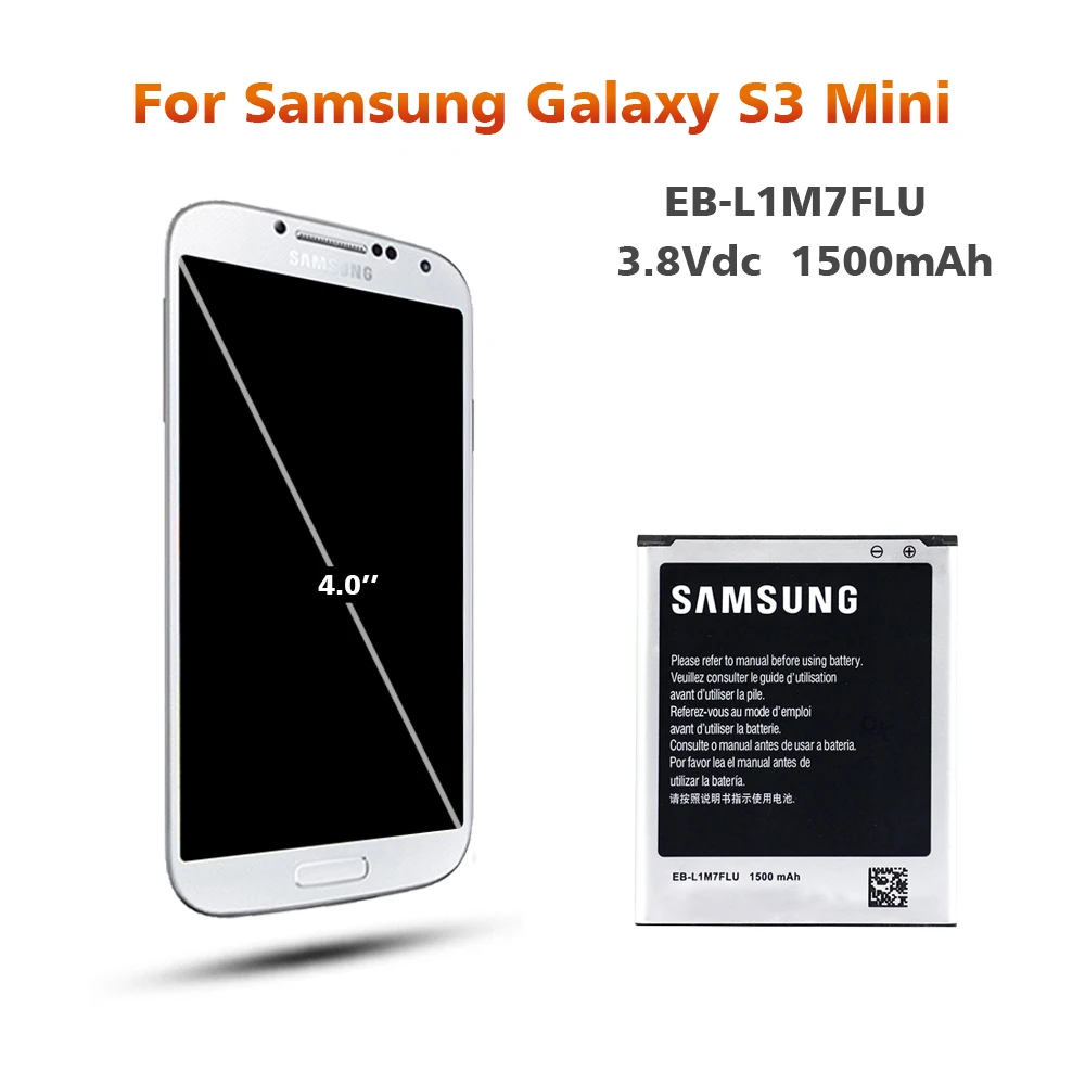 Аккумулятор для samsung I8190 EB-L1M7FLU 1500 мАч для samsung Galaxy S3 Mini i8190 i8190N GT-i8200 Сменный аккумулятор для телефона