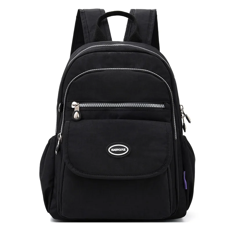 

New Fashion Unisex Large Capacity Backpack Waterproof Nylon Students Backpacks Solid Big size and small size mochila feminina